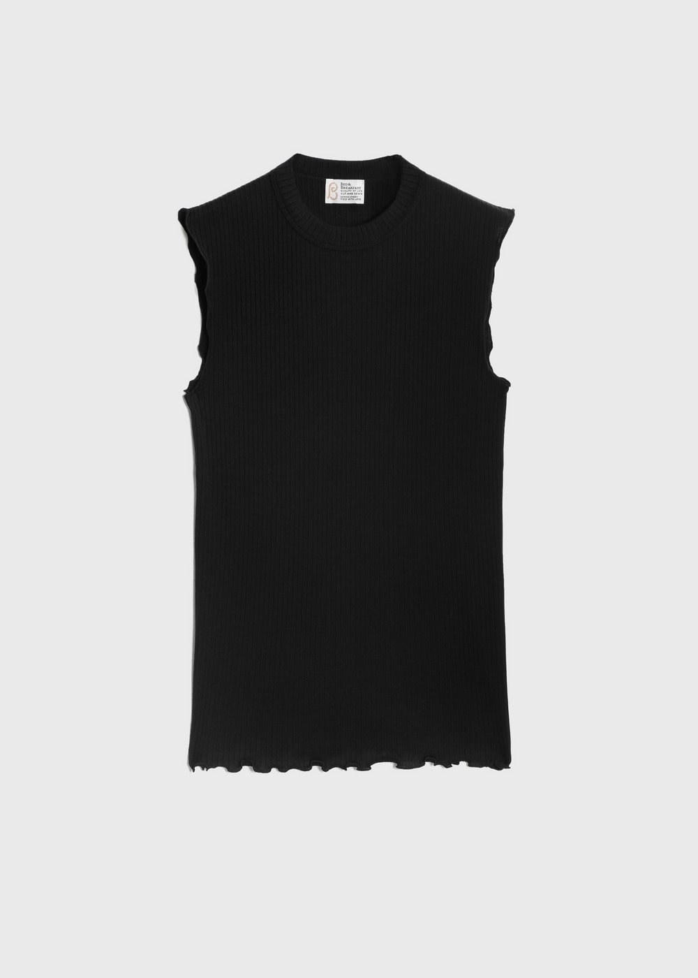 Tencel Solo Rib Sleeveless 詳細画像 BLACK 3