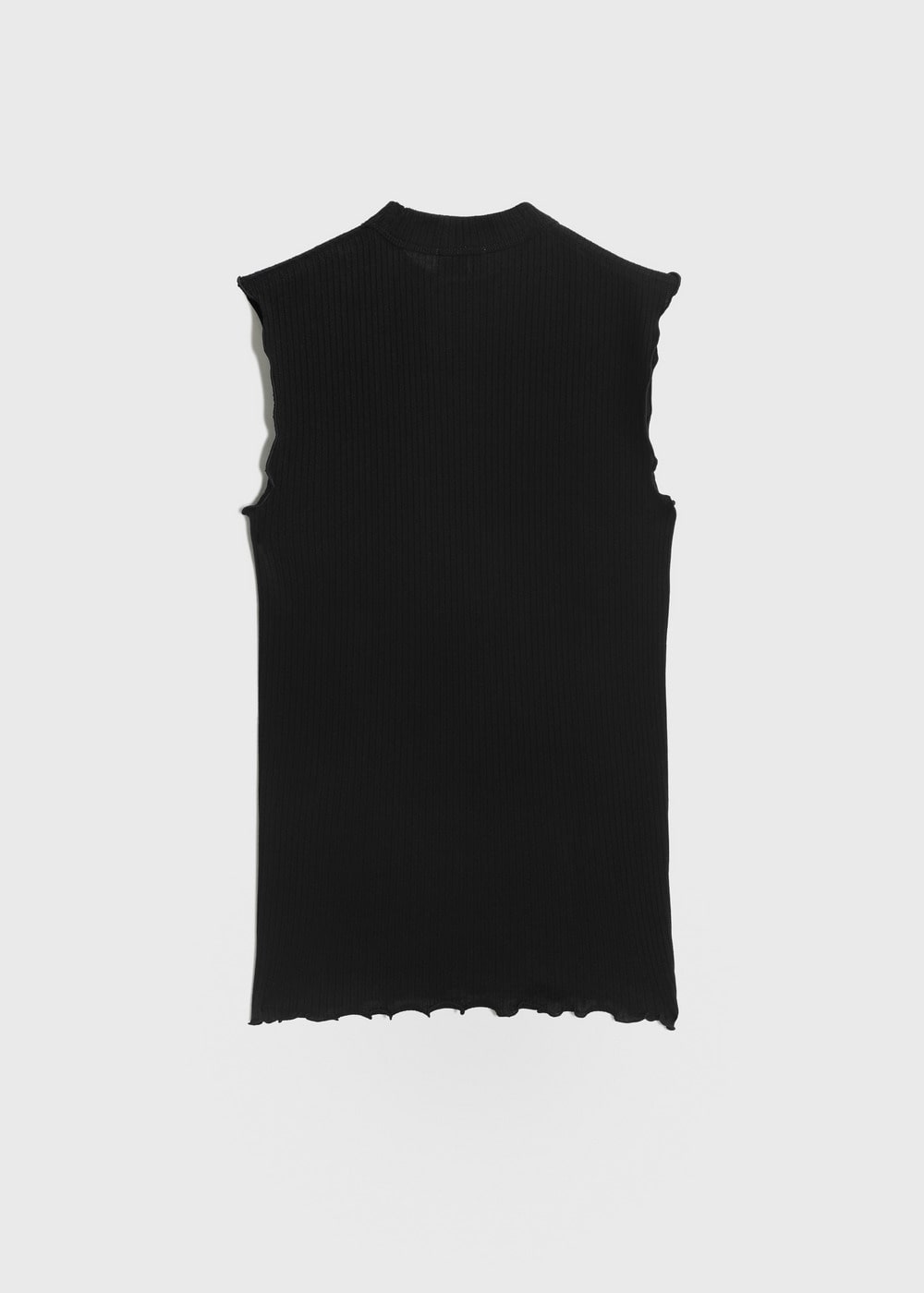 Tencel Solo Rib Sleeveless 詳細画像 BLACK 4