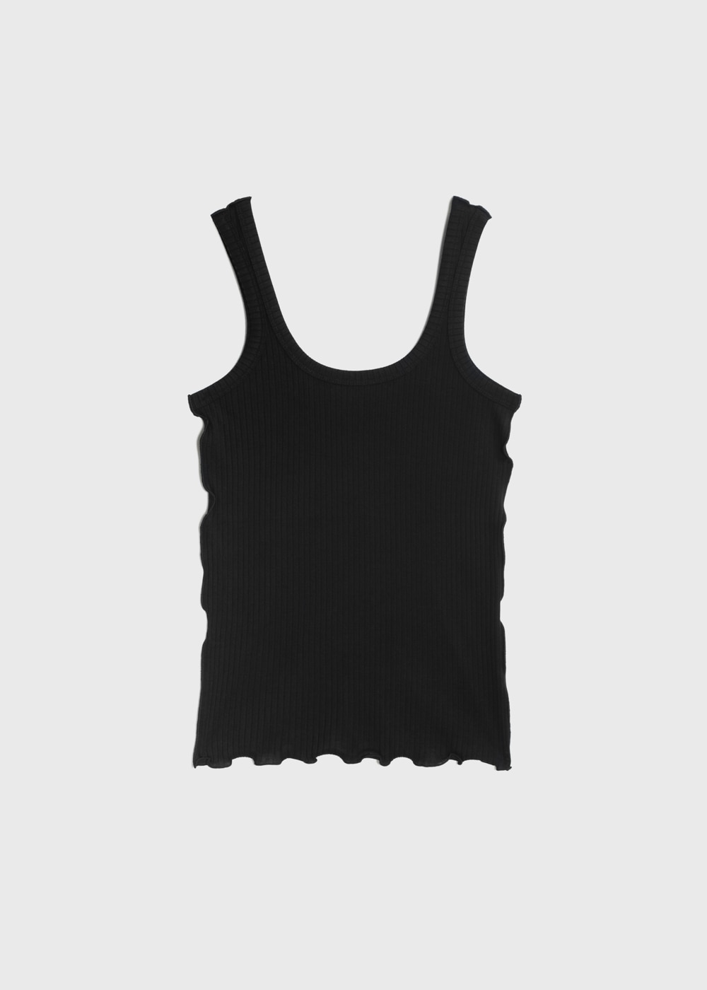 Tencel Solo Rib Tank Top 詳細画像 BLACK 1