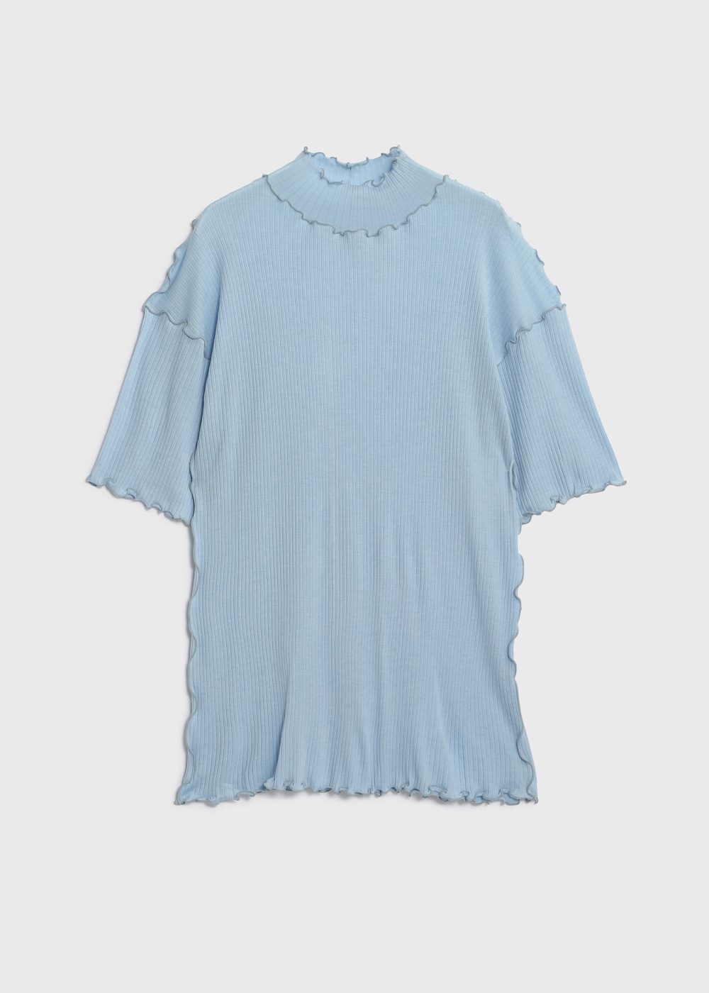 Tencel Solo Rib Big Tee 詳細画像 BLUE 1