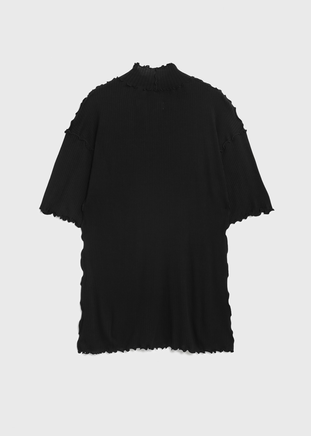 Tencel Solo Rib Big Tee 詳細画像 BLACK 2