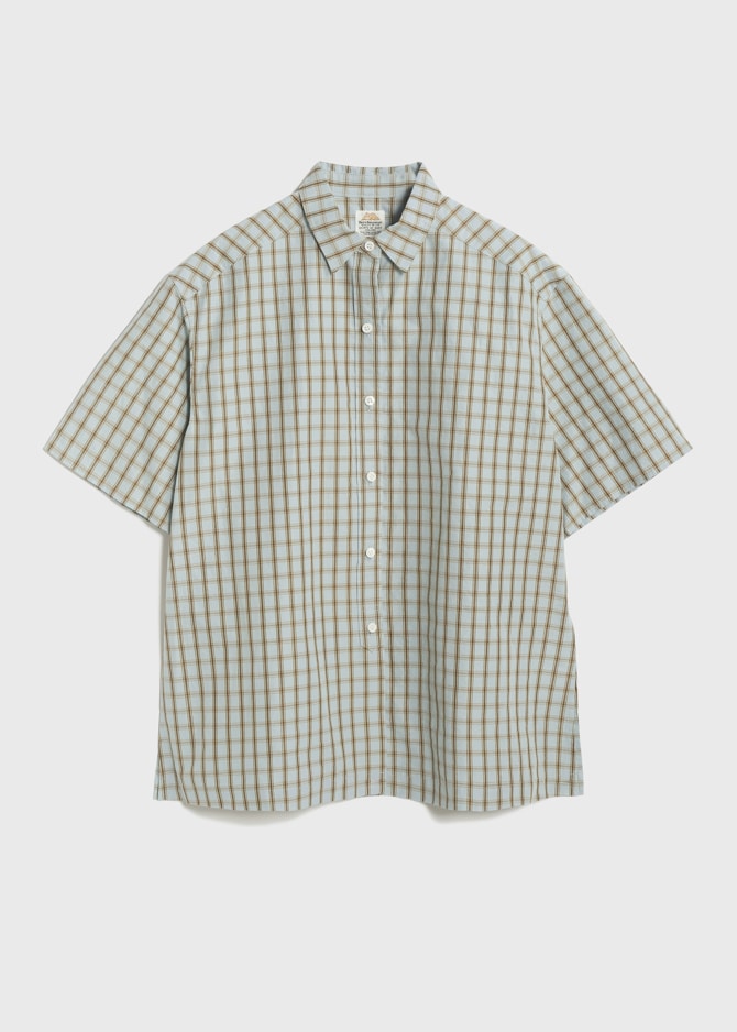 Typewriter Wash Check Short Sleeve Shirts