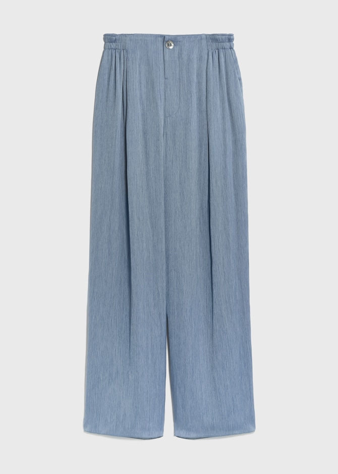 Satin Denim Tumbler Pants