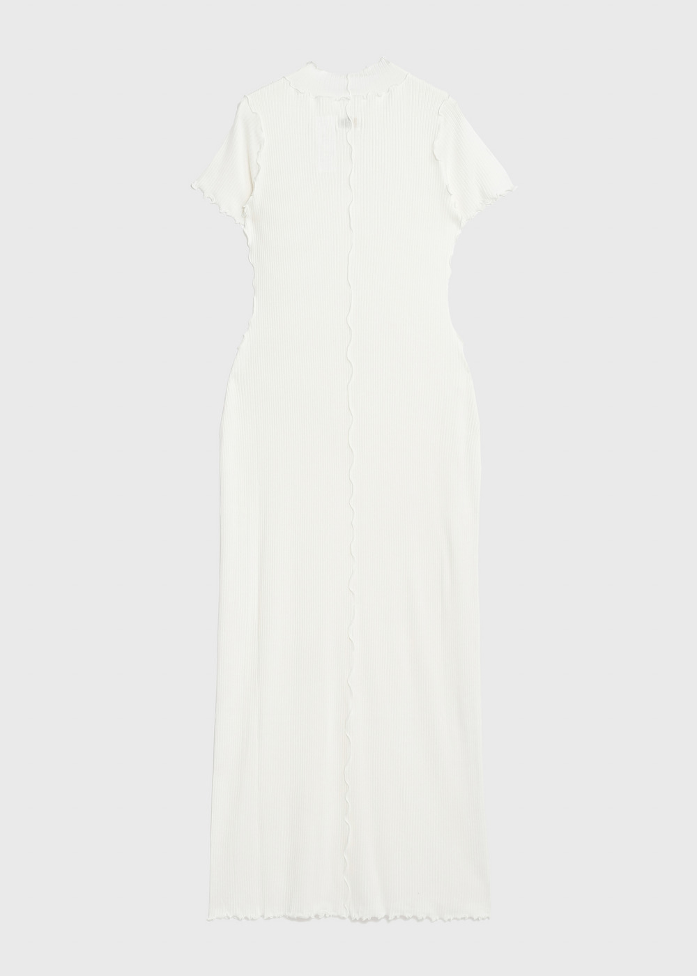 Tencel Solo Rib Dress 詳細画像 WHITE 4