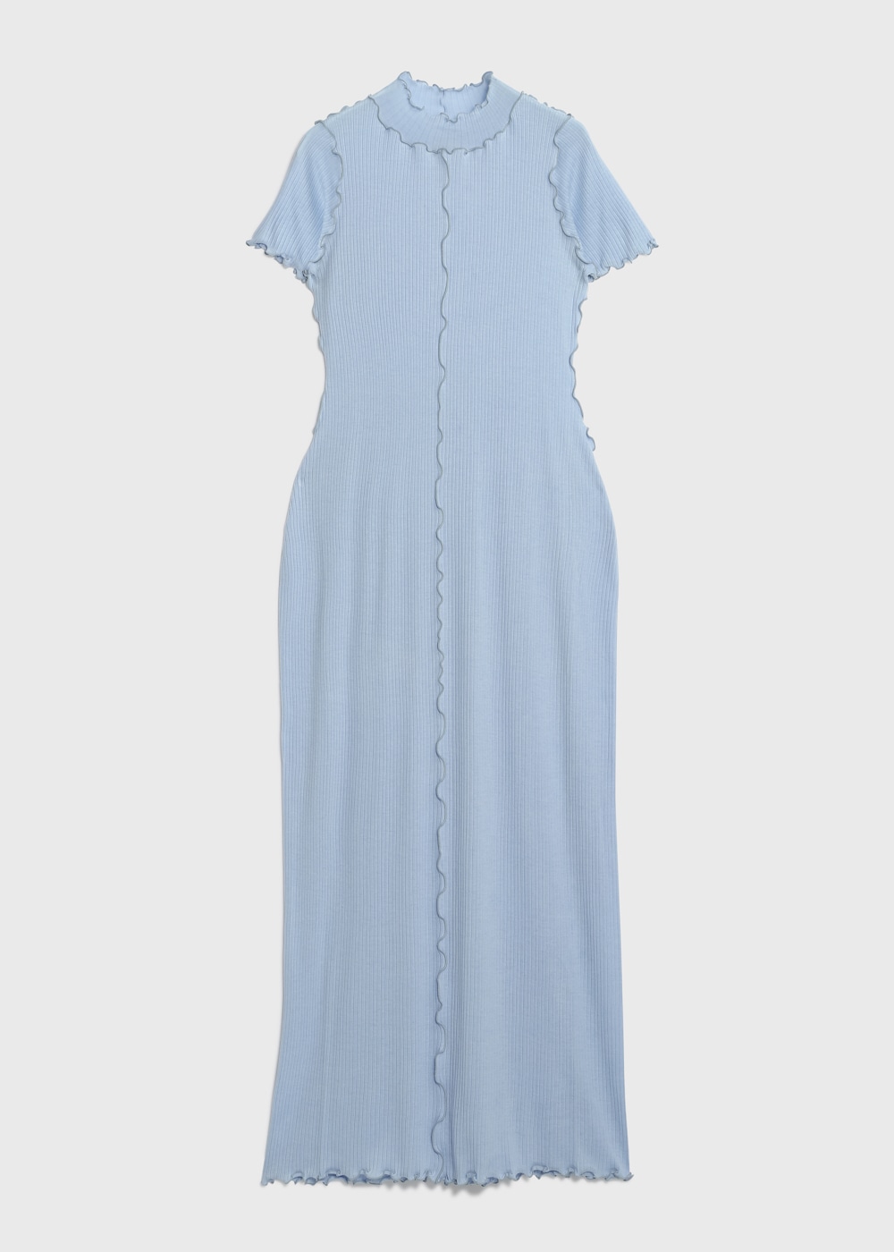 Tencel Solo Rib Dress 詳細画像 BLUE 1