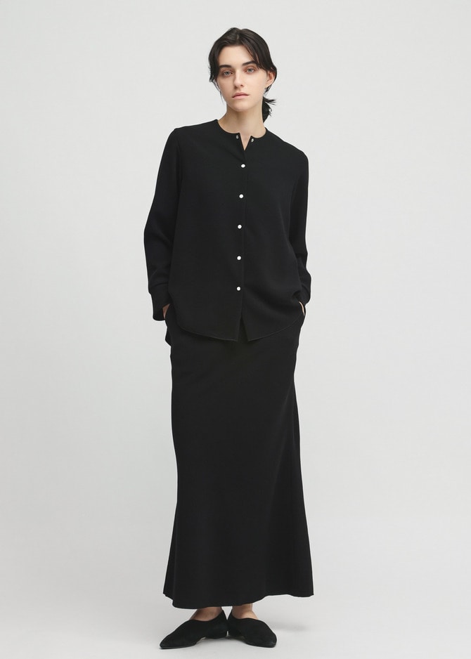 Back Satin Dry Georgette Blouse