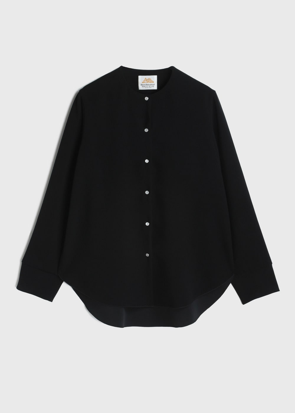 Back Satin Dry Georgette Blouse 詳細画像 BLACK 3