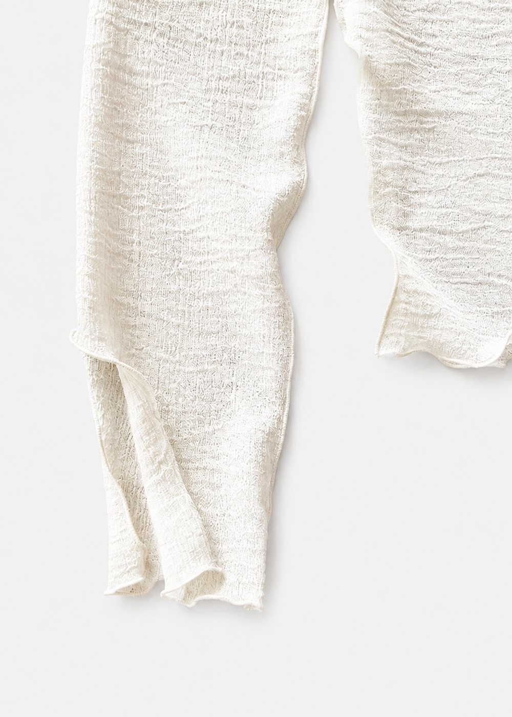 Sheer Crepe Key Neck Top 詳細画像 WHITE 3