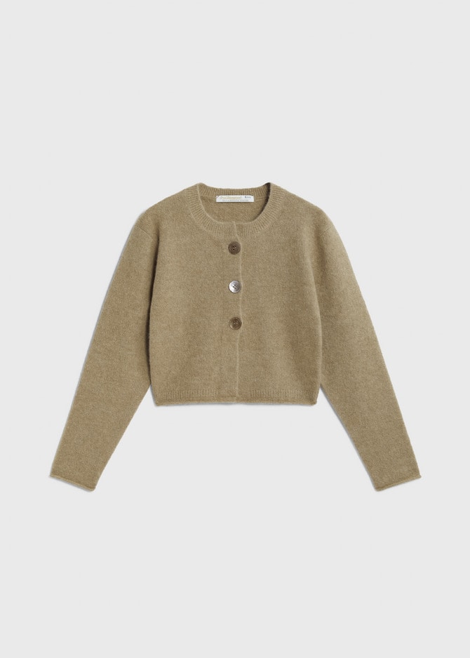 Halo Wool Knit Short Cardigan