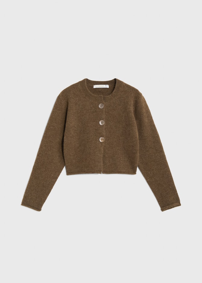 Halo Wool Knit Short Cardigan