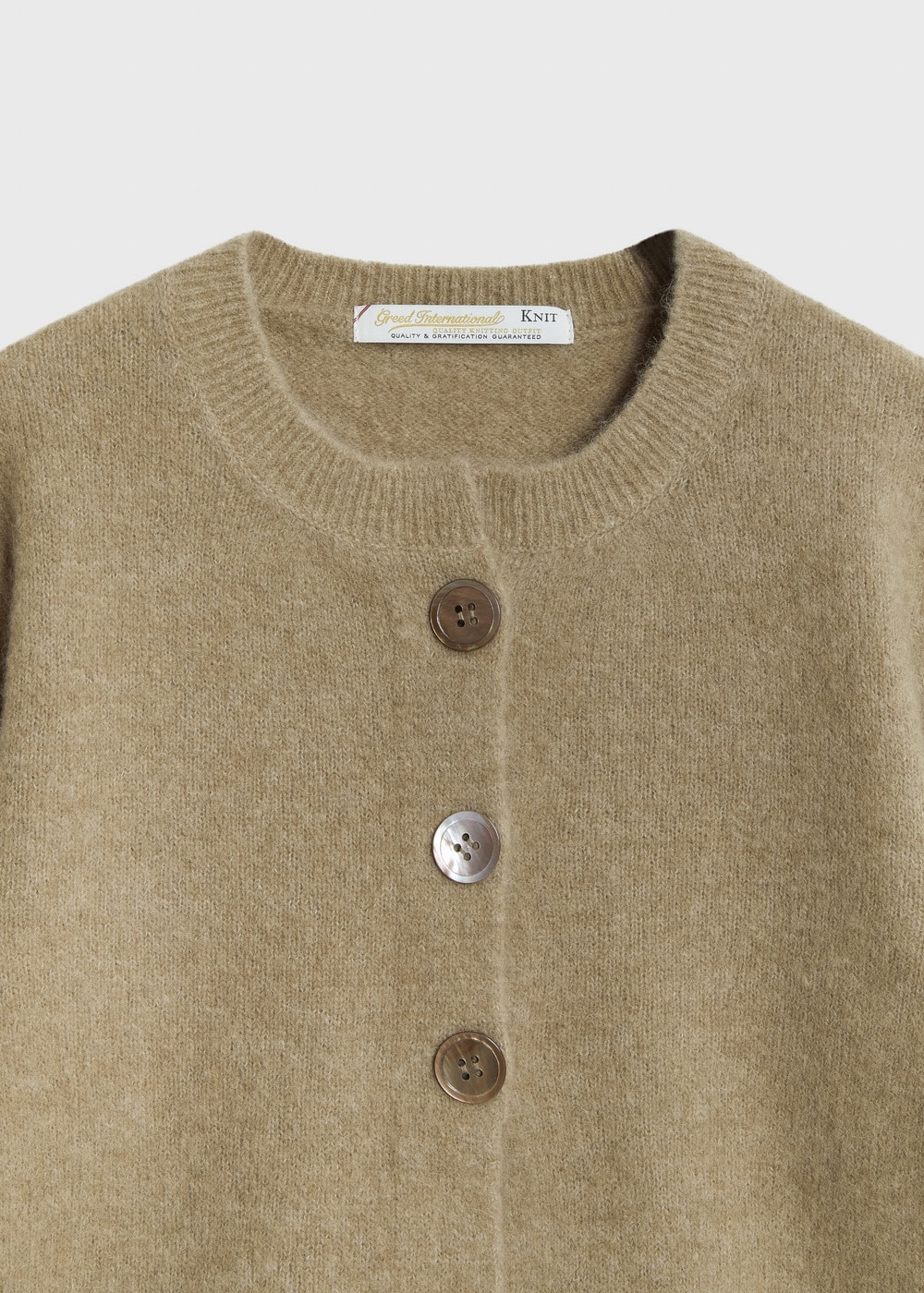 Halo Wool Knit Short Cardigan 詳細画像 BEIGE 3